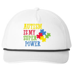 Autism Is My Super Power Snapback Five-Panel Rope Hat