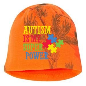 Autism Is My Super Power Kati - Camo Knit Beanie