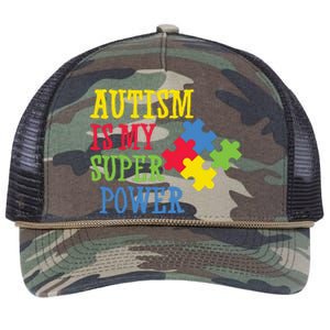 Autism Is My Super Power Retro Rope Trucker Hat Cap