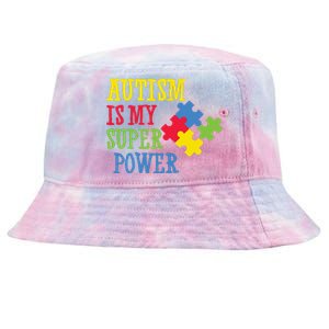 Autism Is My Super Power Tie-Dyed Bucket Hat