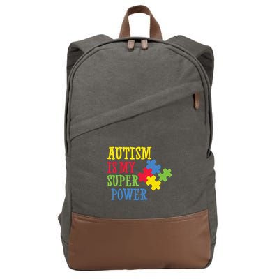 Autism Is My Super Power Cotton Canvas Backpack