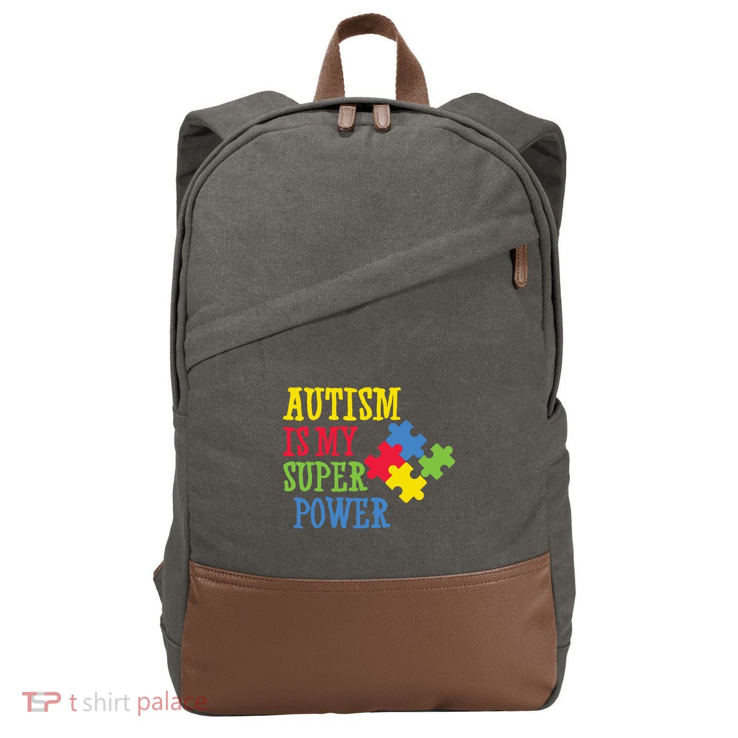 Autism Is My Super Power Cotton Canvas Backpack