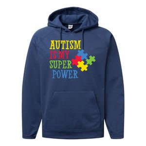 Autism Is My Super Power Performance Fleece Hoodie