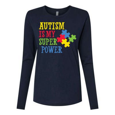 Autism Is My Super Power Womens Cotton Relaxed Long Sleeve T-Shirt