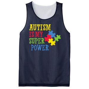 Autism Is My Super Power Mesh Reversible Basketball Jersey Tank