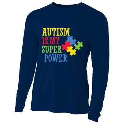 Autism Is My Super Power Cooling Performance Long Sleeve Crew