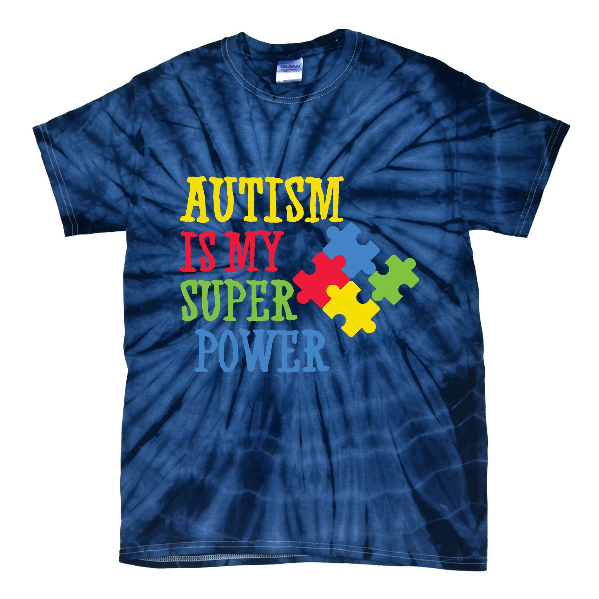 Autism Is My Super Power Tie-Dye T-Shirt