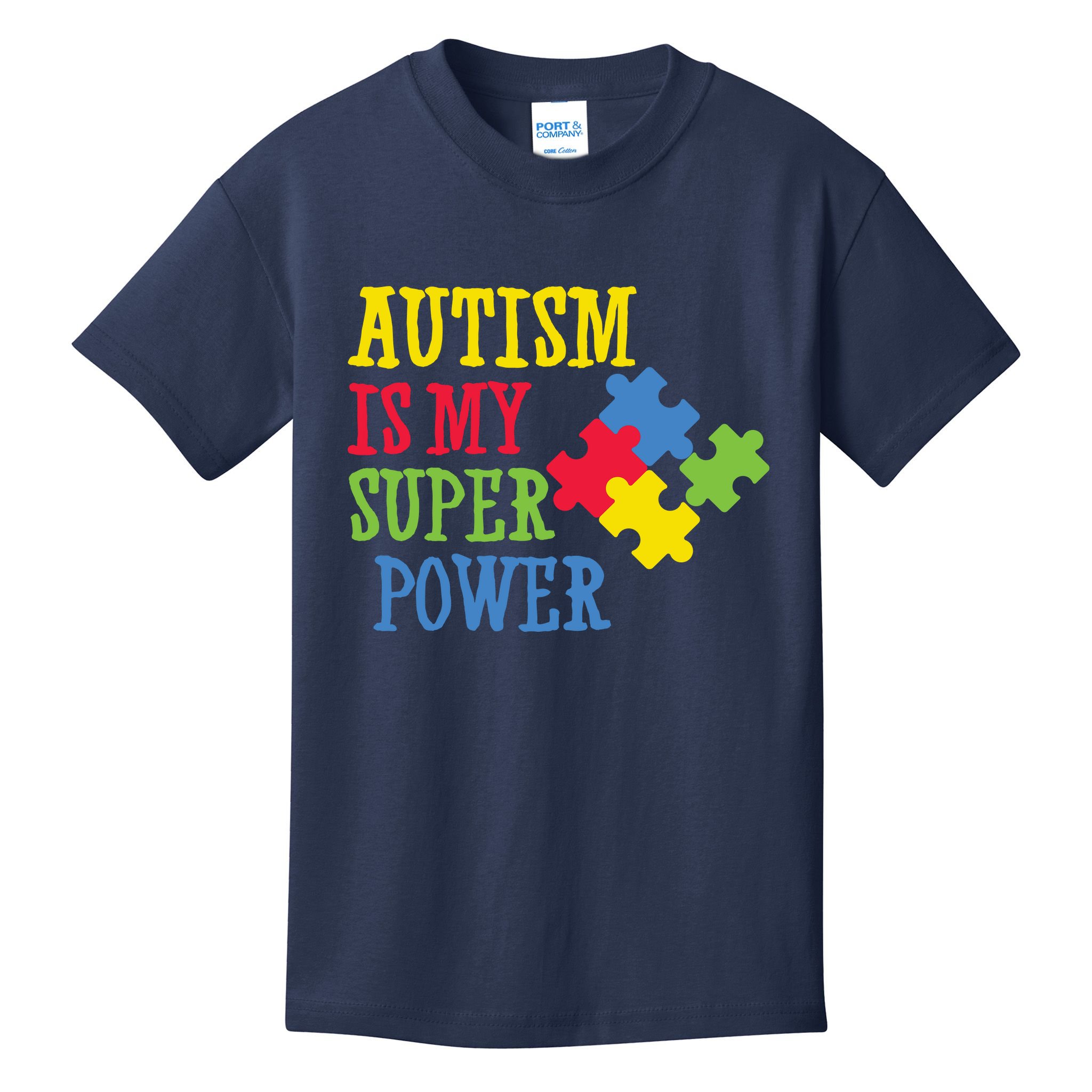 Autism Is My Super Power Kids T-Shirt