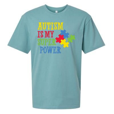 Autism Is My Super Power Sueded Cloud Jersey T-Shirt