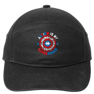Autism Is My Superpower Autism Awareness Autistic For  7-Panel Snapback Hat