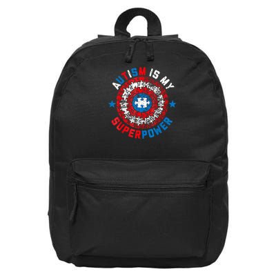 Autism Is My Superpower Autism Awareness Autistic For  16 in Basic Backpack