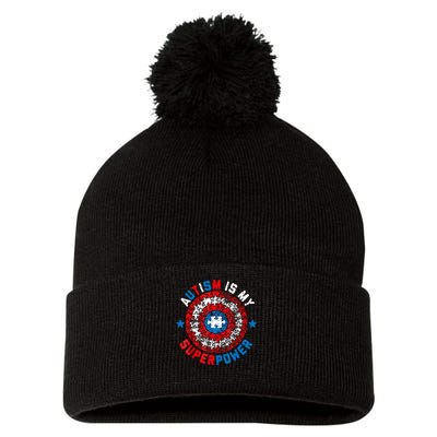 Autism Is My Superpower Autism Awareness Autistic For  Pom Pom 12in Knit Beanie