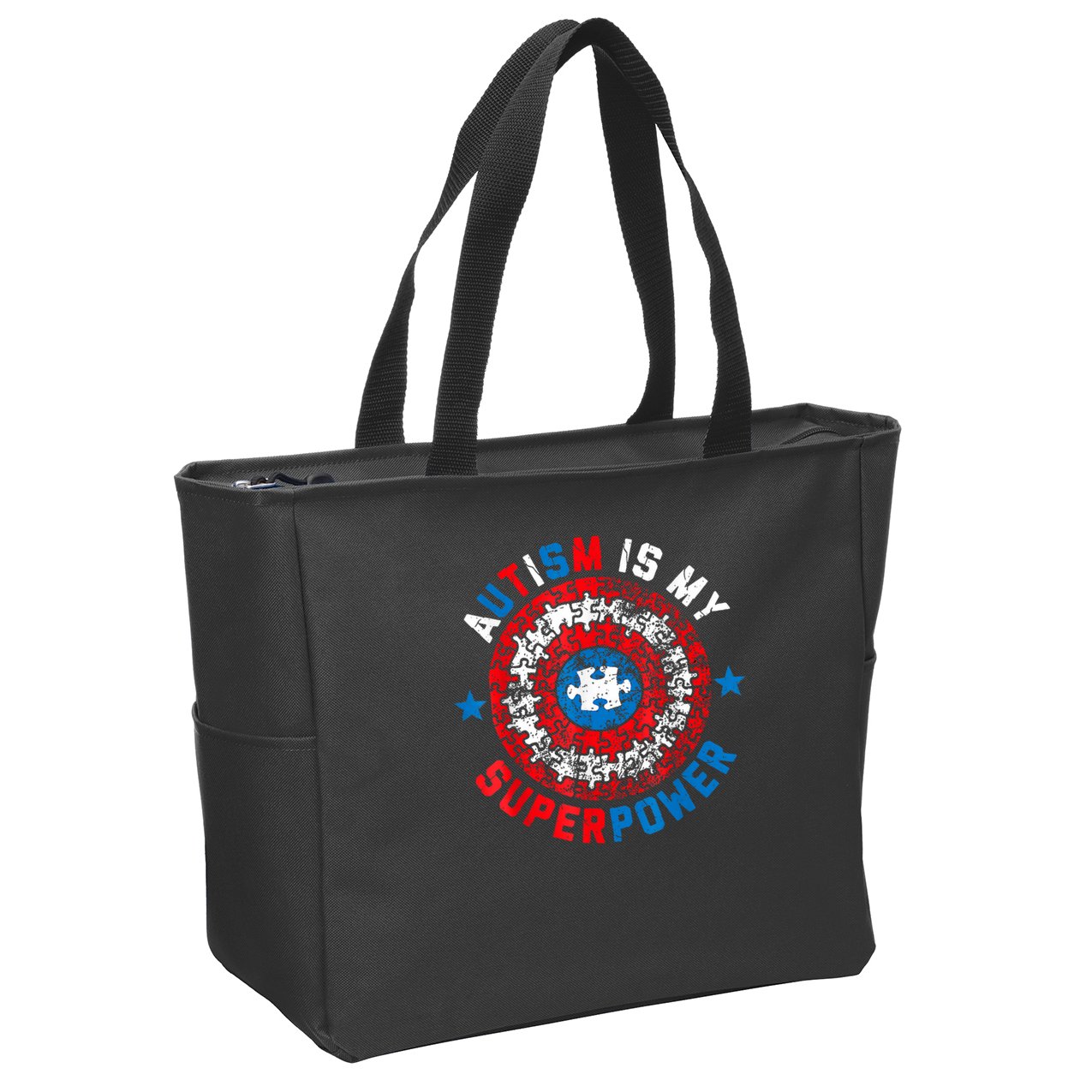 Autism Is My Superpower Autism Awareness Autistic For  Zip Tote Bag