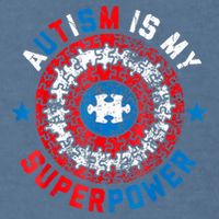 Autism Is My Superpower Autism Awareness Autistic For  Garment-Dyed Sweatshirt