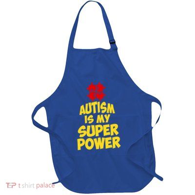 Autism Is My Super Power Puzzle Pieces AspergerS Day Humor Great Gift Apron