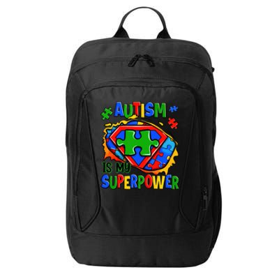 Autism Is My Super Power Superhero Autism Awareness Cute Gift City Backpack