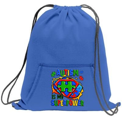 Autism Is My Super Power Superhero Autism Awareness Cute Gift Sweatshirt Cinch Pack Bag