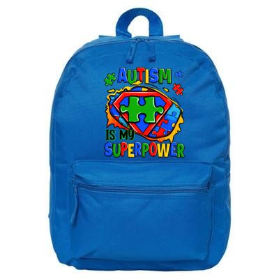 Autism Is My Super Power Superhero Autism Awareness Cute Gift 16 in Basic Backpack