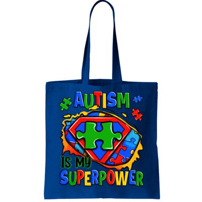 Autism Is My Super Power Superhero Autism Awareness Cute Gift Tote Bag