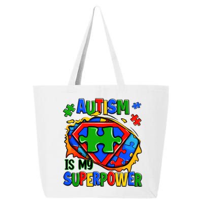 Autism Is My Super Power Superhero Autism Awareness Cute Gift 25L Jumbo Tote