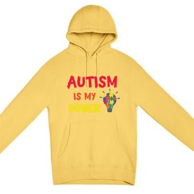 Autism Is My Super Power Superhero Autism Awareness Great Gift Premium Pullover Hoodie