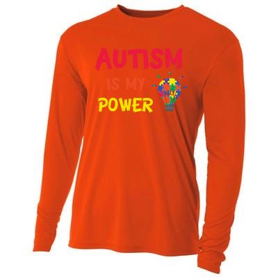 Autism Is My Super Power Superhero Autism Awareness Great Gift Cooling Performance Long Sleeve Crew