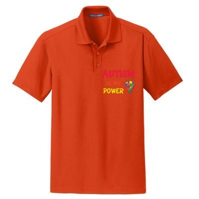 Autism Is My Super Power Superhero Autism Awareness Great Gift Dry Zone Grid Polo