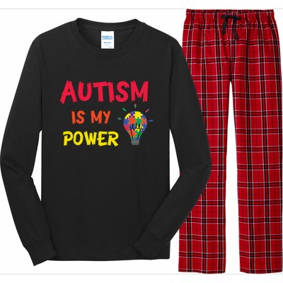 Autism Is My Super Power Superhero Autism Awareness Great Gift Long Sleeve Pajama Set