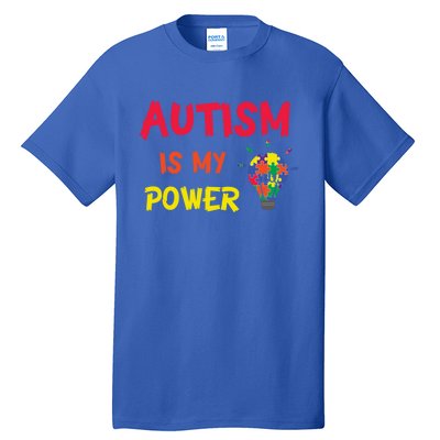 Autism Is My Super Power Superhero Autism Awareness Great Gift Tall T-Shirt