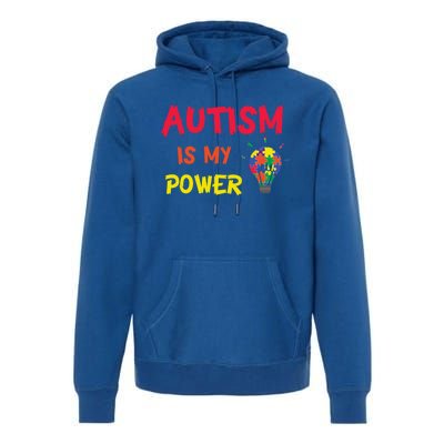 Autism Is My Super Power Superhero Autism Awareness Great Gift Premium Hoodie