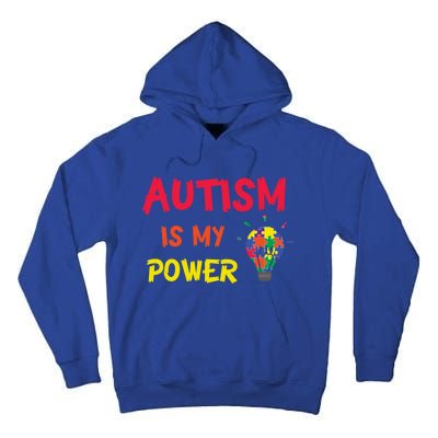 Autism Is My Super Power Superhero Autism Awareness Great Gift Tall Hoodie