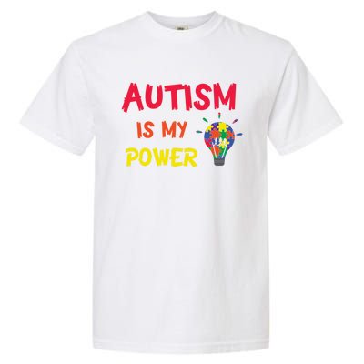 Autism Is My Super Power Superhero Autism Awareness Great Gift Garment-Dyed Heavyweight T-Shirt