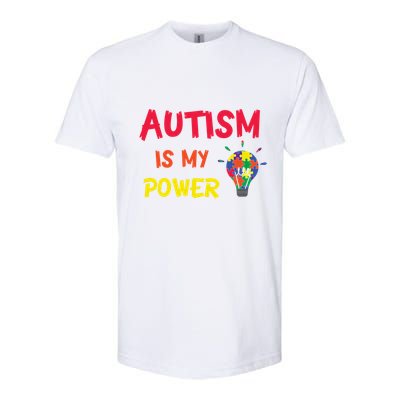 Autism Is My Super Power Superhero Autism Awareness Great Gift Softstyle CVC T-Shirt