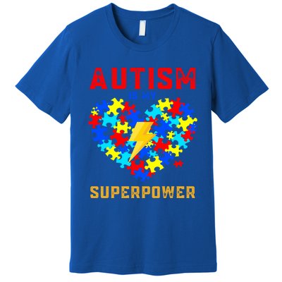 Autism Is My Super Power Superhero Autism Awareness Gift Premium T-Shirt