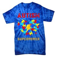 Autism Is My Super Power Superhero Autism Awareness Gift Tie-Dye T-Shirt