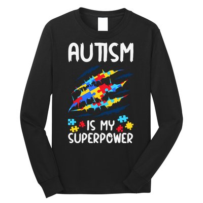 'Autism Is My Superpower Long Sleeve Shirt