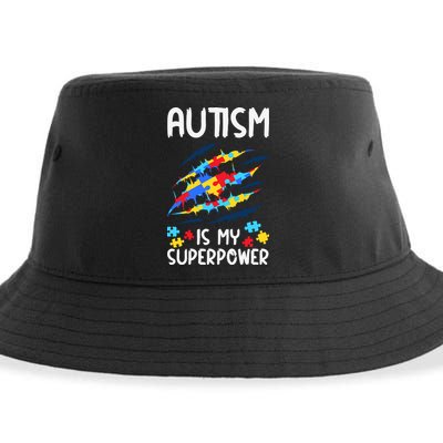 'Autism Is My Superpower Sustainable Bucket Hat