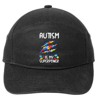 'Autism Is My Superpower 7-Panel Snapback Hat