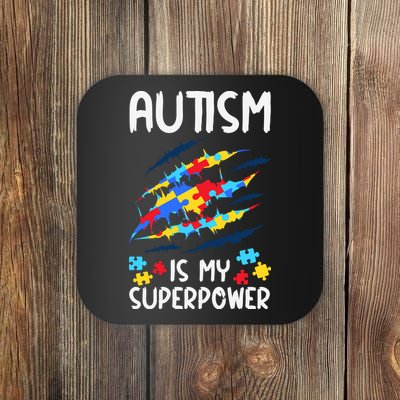 'Autism Is My Superpower Coaster