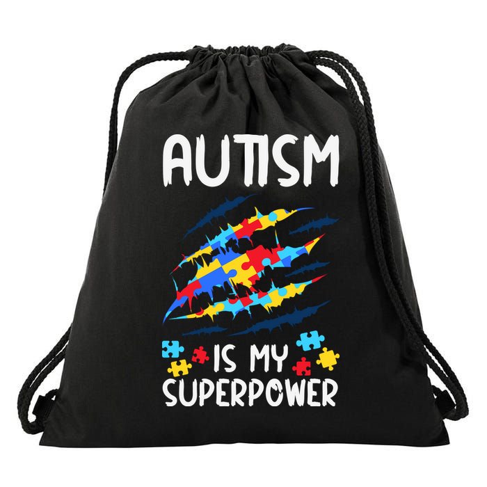 'Autism Is My Superpower Drawstring Bag