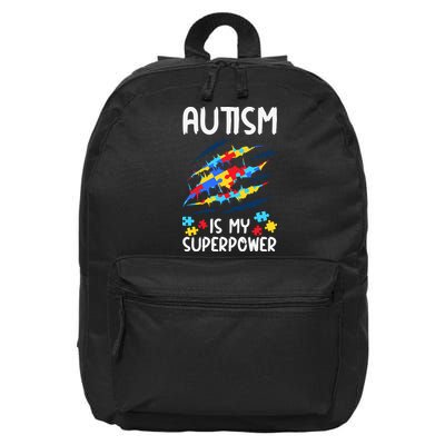 'Autism Is My Superpower 16 in Basic Backpack