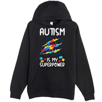 'Autism Is My Superpower Premium Pullover Hoodie