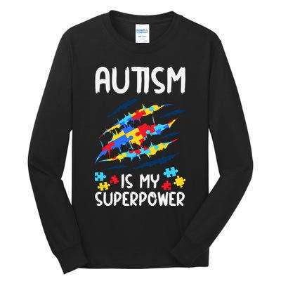 'Autism Is My Superpower Tall Long Sleeve T-Shirt