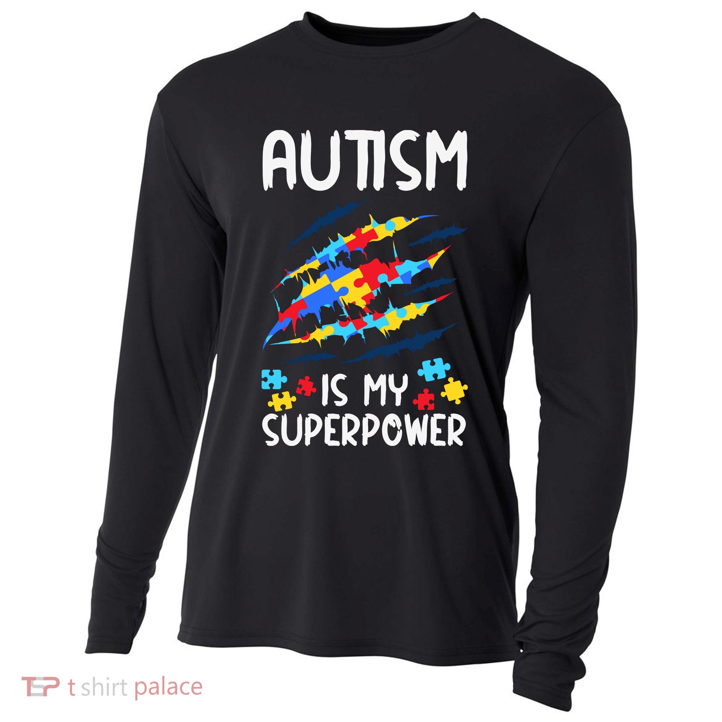 'Autism Is My Superpower Cooling Performance Long Sleeve Crew