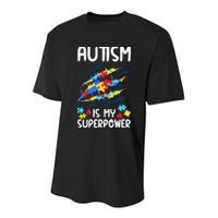 'Autism Is My Superpower Youth Performance Sprint T-Shirt