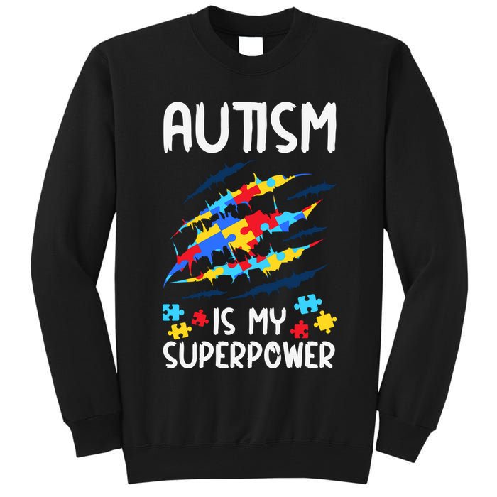 'Autism Is My Superpower Tall Sweatshirt