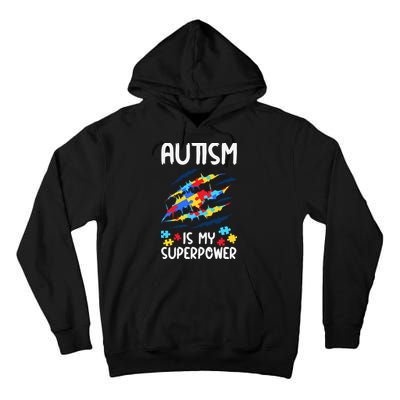 'Autism Is My Superpower Tall Hoodie