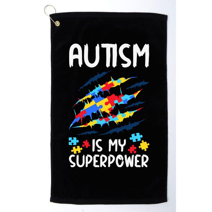 'Autism Is My Superpower Golf Towel