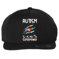 'Autism Is My Superpower Wool Snapback Cap