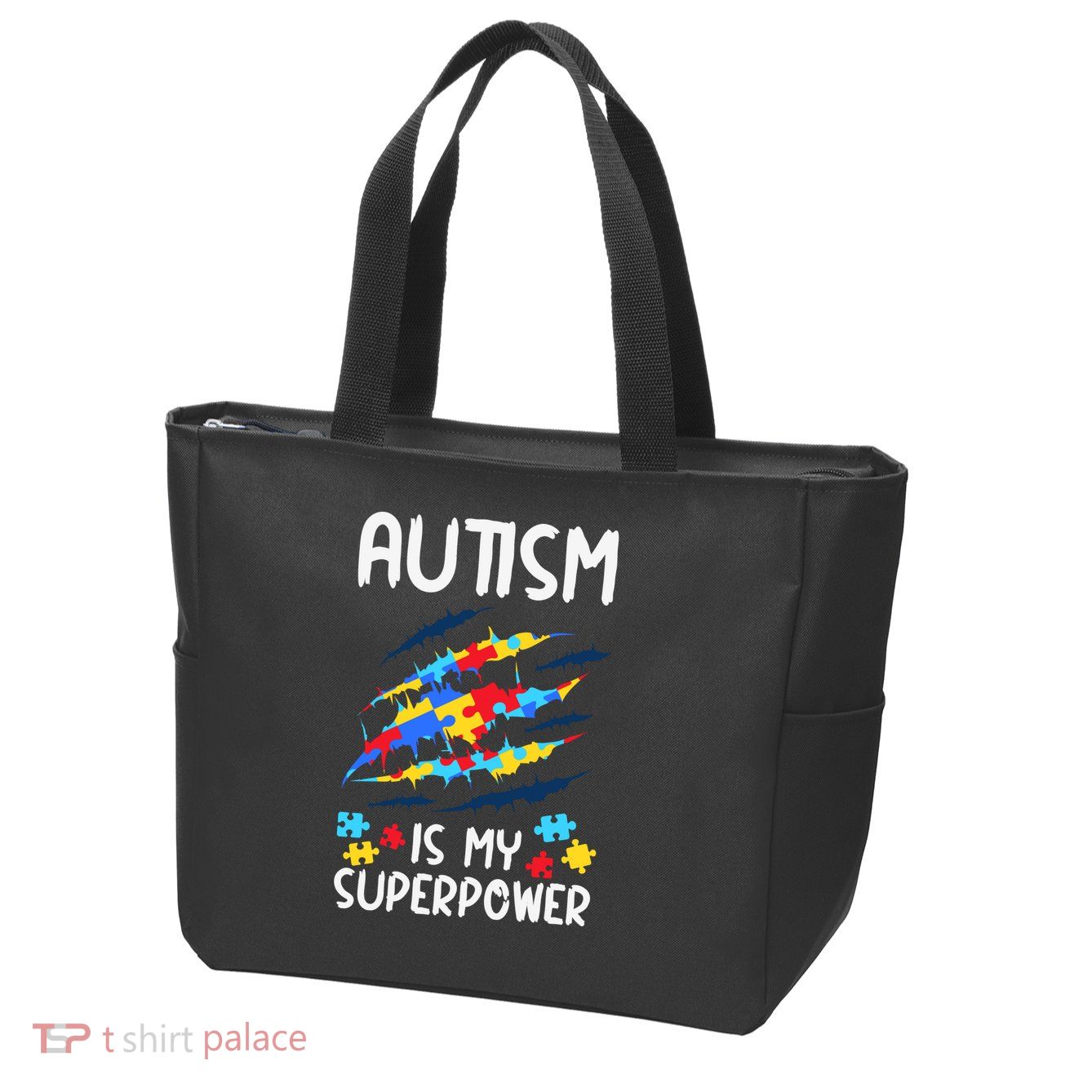 'Autism Is My Superpower Zip Tote Bag